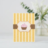 Carte Postale Arrière - plan vintage Cupcake (Debout devant)
