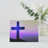 Carte postale Arrière - plan violet croisé (Debout devant)