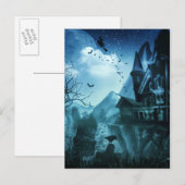 Carte Postale Arrière - plans Abstraits d'Halloween (Devant / Derrière)