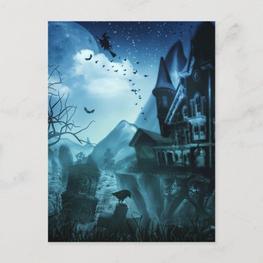 Carte Postale Arrière - plans Abstraits d'Halloween (Devant)