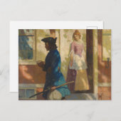 Carte Postale Arrivée de Franklin à Philadelphie par N. C. Wyeth (Devant / Derrière)