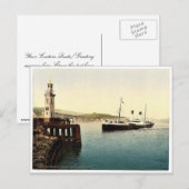 Carte Postale Arrivée du bateau Boulogne, Folkestone, Angleterre (Devant / Derrière)