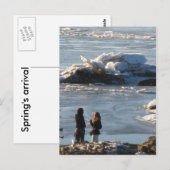 Carte Postale arrivée du printemps (Devant / Derrière)