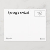 Carte Postale arrivée du printemps (Dos)