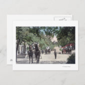 Carte Postale Arrivée d'un StagecoachHighland Springs, CA (Devant / Derrière)