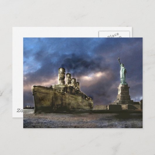 Carte Postale Arrivée tardive (Devant / Derrière)