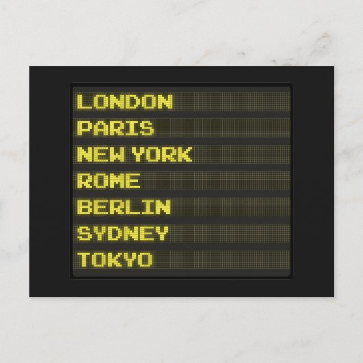 Carte Postale Arrivées et Départs (Devant)
