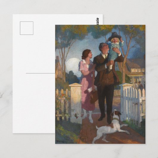 Carte Postale Arriving Home, After the Day’s Work par N. C. Wyet (Devant / Derrière)