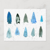 Carte Postale Arrowhead projectile Points Autochtones autochtone (Devant)