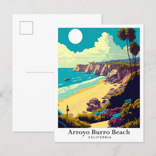 Carte Postale Arroyo Burro Beach Californie Illustration de voya