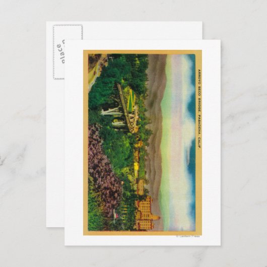 Carte Postale Arroyo Seco BridgePasadena, CA (Devant / Derrière)