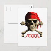 Carte Postale ARRR Parle Comme Un Jolly roger Pirate (Devant / Derrière)