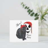 Carte Postale Arrrr!  Chat Noir Pirate Kitty (Debout devant)