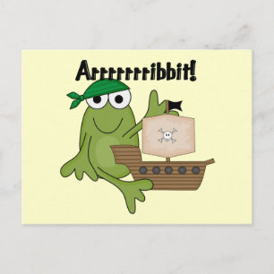 Carte Postale Arrrrrribbit Grenouille Pirate Tshirts et cadeaux