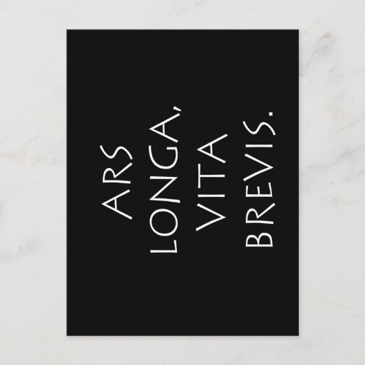 Carte Postale Ars Longa Vita Brevis (Devant)