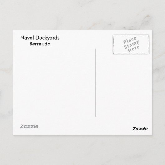 Carte Postale arsenal naval (Dos)