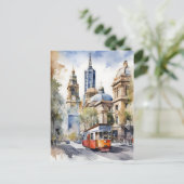 Carte Postale art à l'aquarelle de Melbourne (Debout devant)