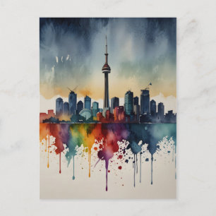 Carte Postale art à l'aquarelle de Toronto