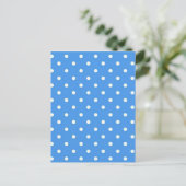 Carte Postale Art à pois bleu pâle (Debout devant)