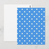 Carte Postale Art à pois bleu pâle (Devant / Derrière)