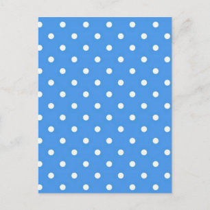 Carte Postale Art à pois bleu pâle