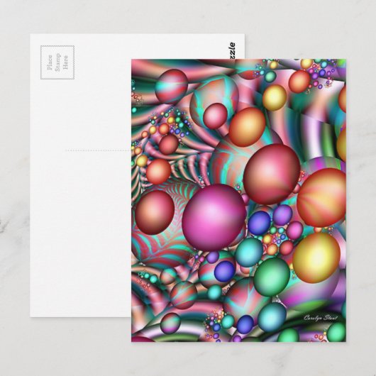 CARTE POSTALE ART ABSTRAIT (Devant / Derrière)