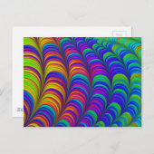 Carte Postale Art abstrait 3D de couleur arc-en-ciel (Devant / Derrière)