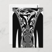 Carte Postale Art Abstrait africain (Devant / Derrière)