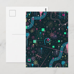 Carte Postale Art abstrait : Cieux d'hiver