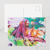 Carte postale Art abstrait coloré-2 (Devant / Derrière)