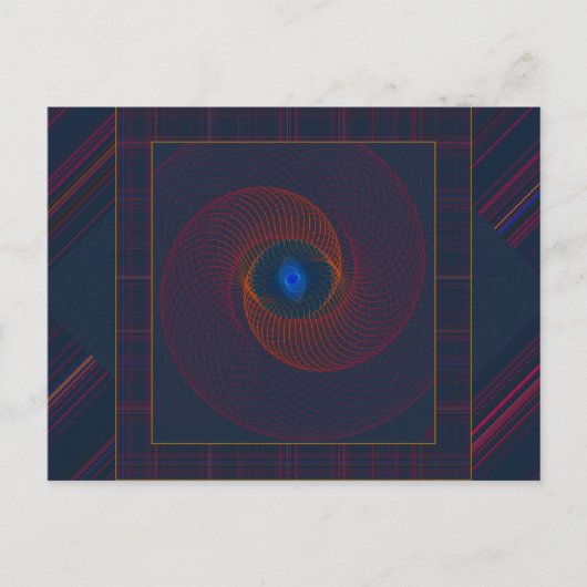 Carte Postale Art abstrait de vortex fractal (Devant)