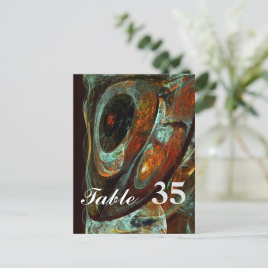 Carte Postale Art abstrait découpé dans le temps (Debout devant)