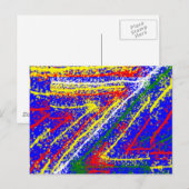 Carte Postale art abstrait du zzz ZAZZLING : Filets de bleu (Devant / Derrière)