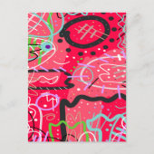 Carte Postale Art Abstrait en rouge (Devant)