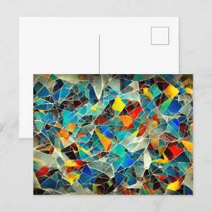 Carte Postale Art Abstrait en verre cassé