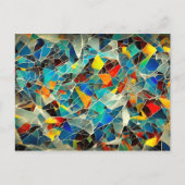 Carte Postale Art Abstrait en verre cassé (Devant)