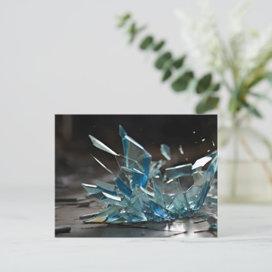 Carte Postale Art Abstrait en verre cassé (Debout devant)