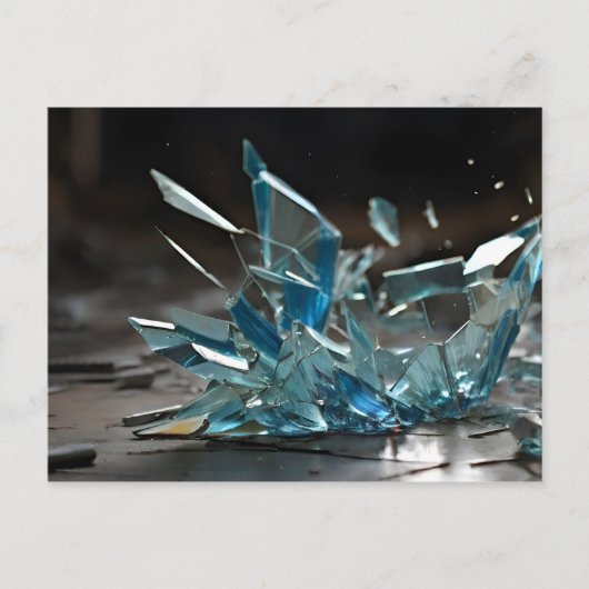 Carte Postale Art Abstrait en verre cassé (Devant)