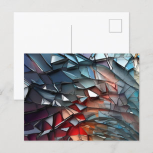Carte Postale Art Abstrait en verre cassé