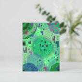 Carte Postale Art abstrait : Fruit Kiwi Vert (Debout devant)
