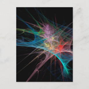 Carte Postale Art Abstrait Glace Arc-en-ciel