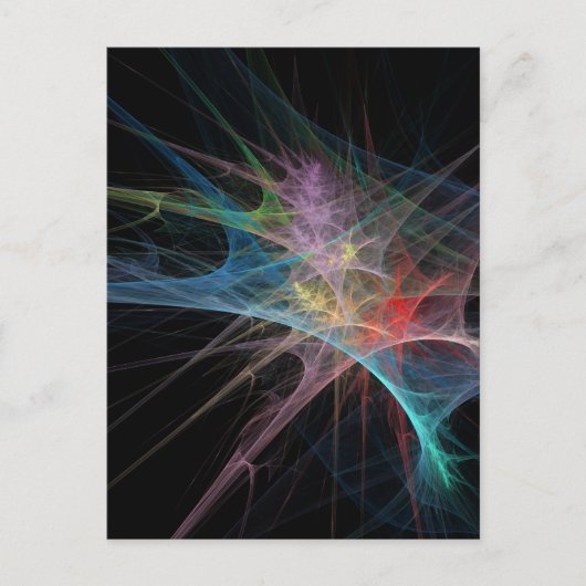 Carte Postale Art Abstrait Glace Arc-en-ciel (Devant)