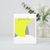 Carte Postale Art Abstrait gris jaune blanc (Debout devant)