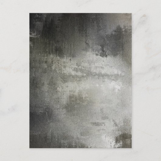 Carte Postale art abstrait grunge noir et blanc texturé (Devant)