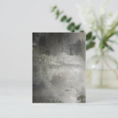 Carte Postale art abstrait grunge noir et blanc texturé (Debout devant)