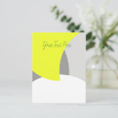 Carte Postale Art Abstrait Jaune Gris Blanc (Debout devant)