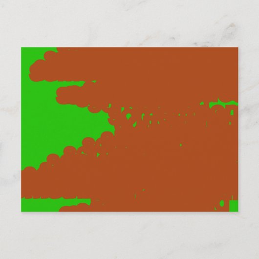 Carte Postale art abstrait marron et vert (Devant)