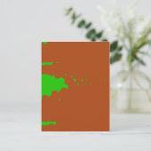 Carte Postale art abstrait marron et vert (Debout devant)