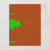 Carte Postale art abstrait marron et vert (Devant)