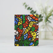 Carte Postale Art Abstrait moderne coloré (Debout devant)